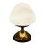 Bud Shaped Brass & Blown Glass Mushroom Lamp by Tony Paul For Sale