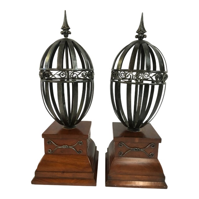 Vintage Traditional Architectural Finials - a Pair For Sale