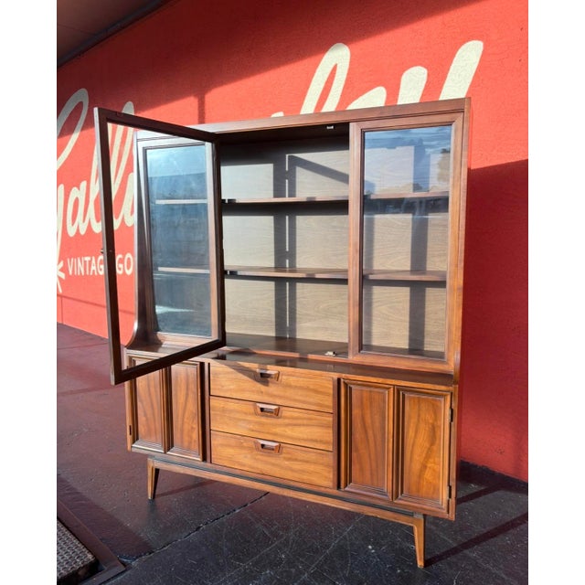 Wood Mid Century Hutch Attr. To j.b. Van Sciver For Sale - Image 7 of 13