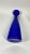 Italian Mid-Century Italian Cobalt Blue Cased Glass Hyacinth Vase For Sale - Image 3 of 8