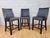 Modern Restoration Hardware Barrel Back Stools Newly Reupholstered in Charcoal Silk Velvet - Set of 3 For Sale - Image 3 of 8