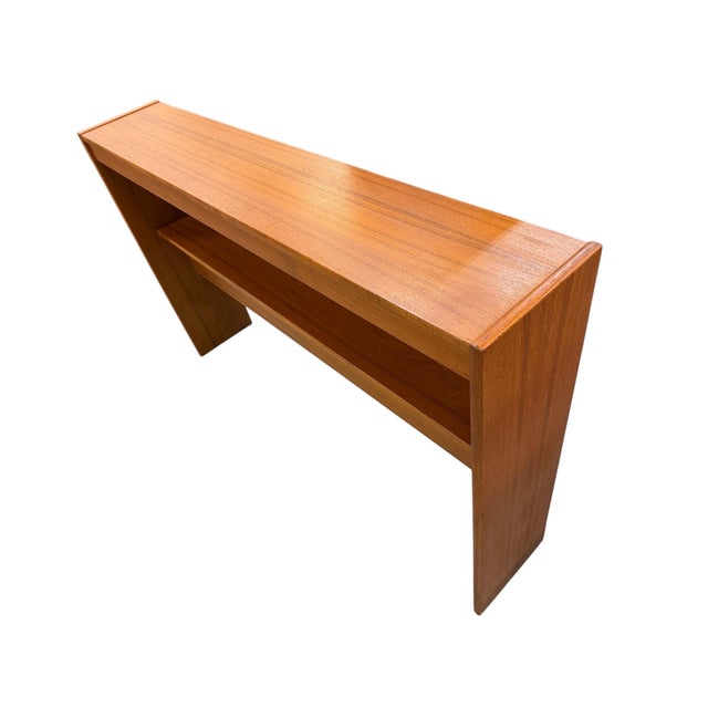 1980s Vintage Danish Modern Queen Size Teak Headboard For Sale - Image 5 of 6