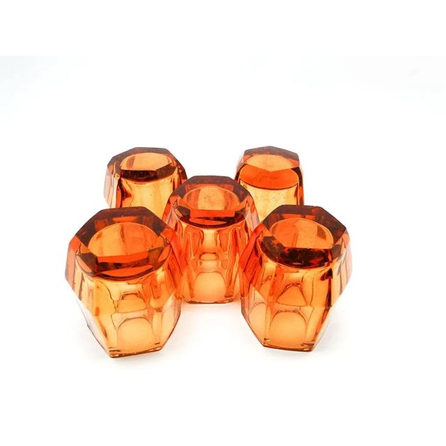 Art Deco Vodka Shots, 1930s, Set of 5, in Worn conditions. Designed 1950 to 1959