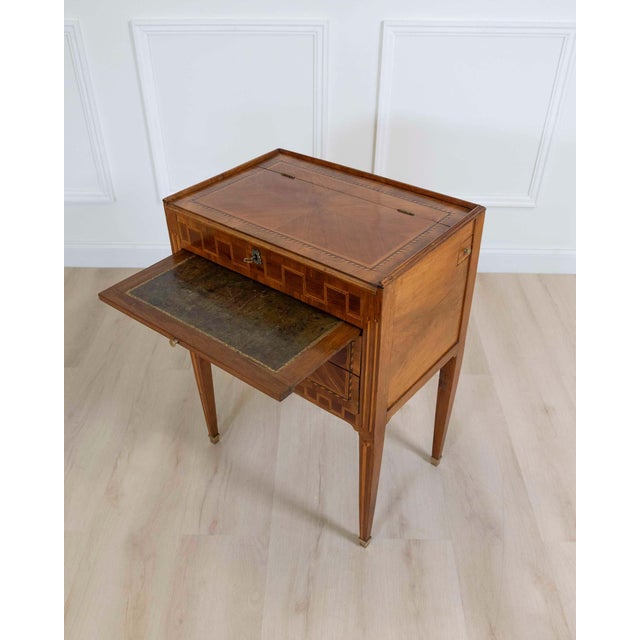 Brown 18th Century Louis XVI Marquetry Chiffonier Table For Sale - Image 8 of 15