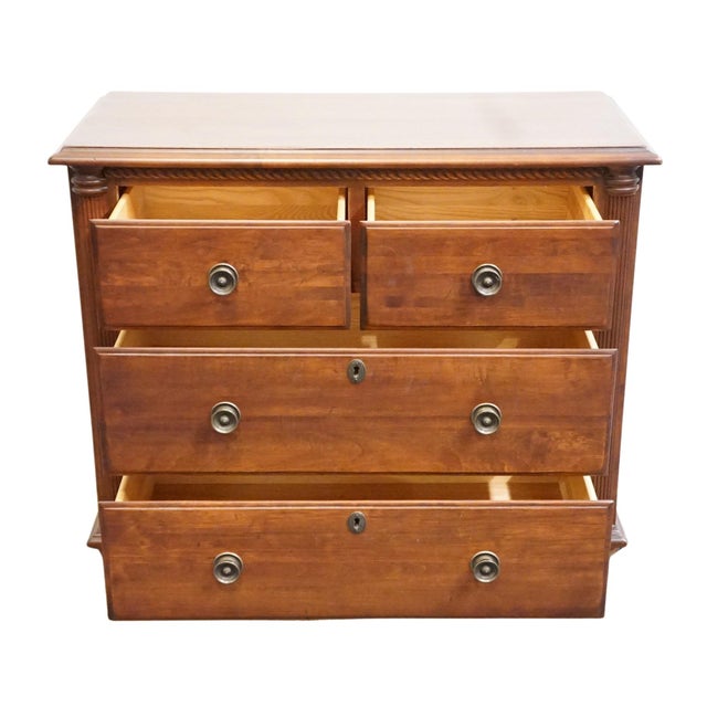 2000 - 2009 Durham Furniture Saville Row Collection Solid Cherry Early American 36" Nightstand Chest 980-204 For Sale - Image 5 of 14