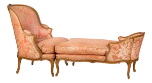 French Louis XV Beechwood Duchesse Brisee Chaise by P. Remy Ca. 1765