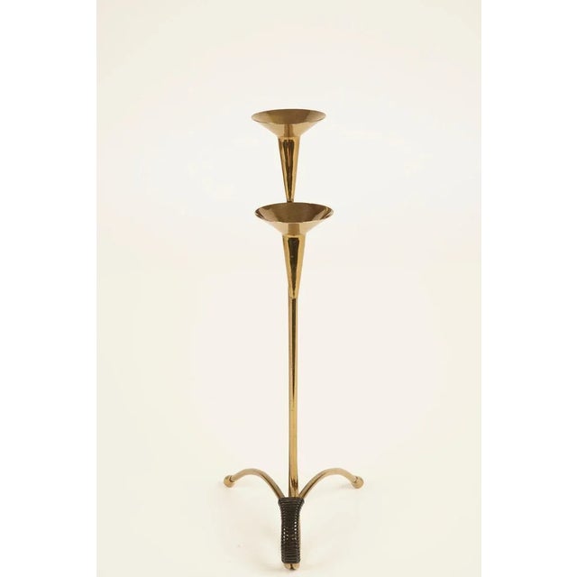 Mid-Century Candleholders in Brass, Austria, 1950s, Set of 3 For Sale - Image 4 of 13