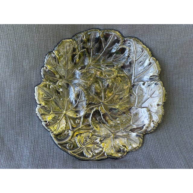 American Vintage Hammered Silverplate Leaf Serving Tray For Sale - Image 3 of 12