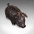 Wood Vintage Carved Piglet Figure, English, Treen, Ebonised, Farmyard, Mid Century For Sale - Image 7 of 12