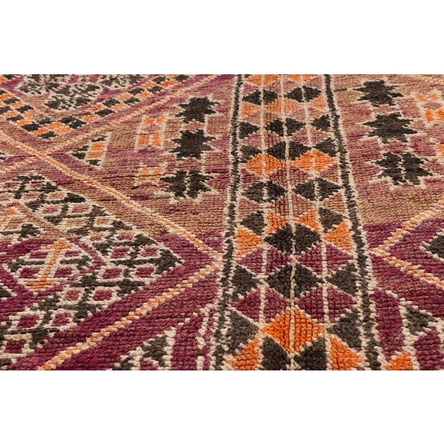 Mid 20th Century Vintage Zayane Beni M'Guild Moroccan Rug, 05'07 X 10'00 For Sale - Image 5 of 10