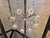 Large Chandelier Light in Chromed Metal and Transparent Blown Bubbled Glass, 1970s For Sale - Image 3 of 10