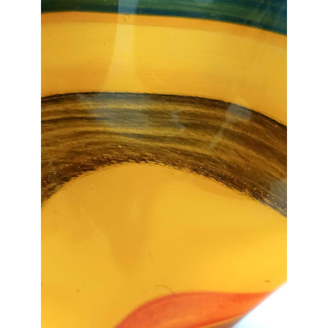 Postmodern Multicolored Murano Glass Fazzoletto Vase, Italy, 1980s For Sale - Image 11 of 13
