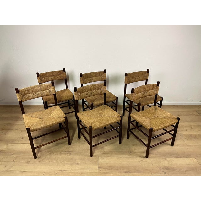 Wooden and Rope LS4/B Chairs from Tito Agnoli, 1960s, Set of 6 For Sale - Image 9 of 9