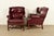Hancock & Moore Chippendale Wingback Leather Lounge Chairs | Pair For Sale - Image 11 of 14