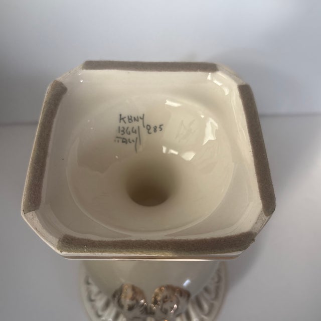 Mid Century Porcelain Neoclassical Italian Impero Urn For Sale - Image 4 of 4