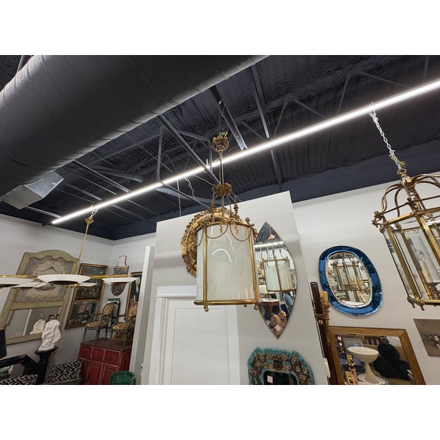 1940s French Louis XVI Style Bronze Lantern For Sale In Houston - Image 6 of 16