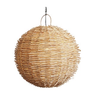 Bird Nest Rattan Globe Lantern For Sale