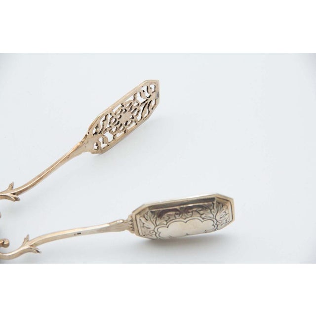 Silver Salad, Bread or Sauces Tongs For Sale - Image 4 of 5