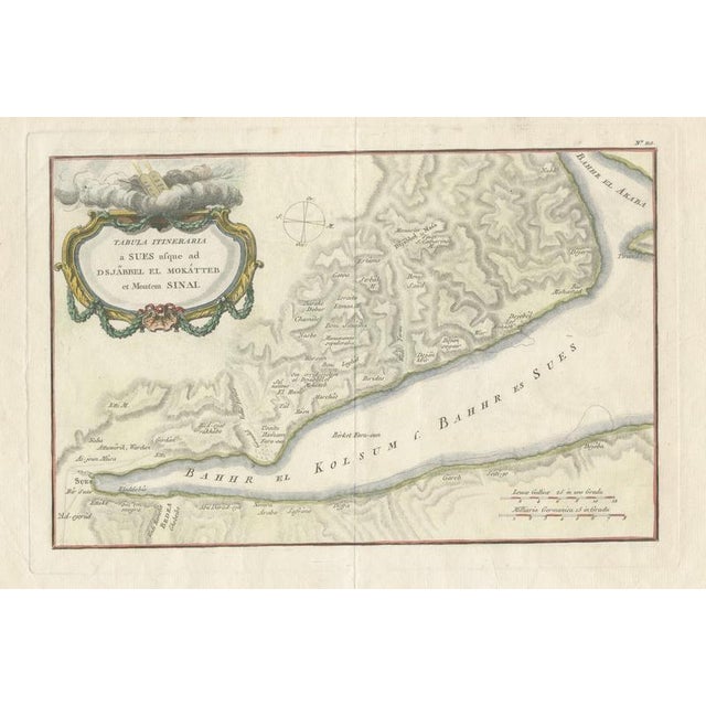 Antique Map of Sinai and Gulf of Suez by Niebuhr, Arabia, 1774 For Sale - Image 9 of 9