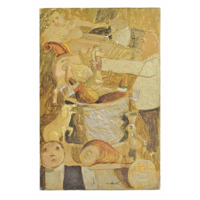 Oil on plywood realized by Alberto Gallerati in 1970s. Hand signed. Titled on rear. Very good condition. The work refers...