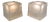 Frosted Glass Iviken Ice Cube Table Lamps from Ikea, 1990s, Set of 2 For Sale