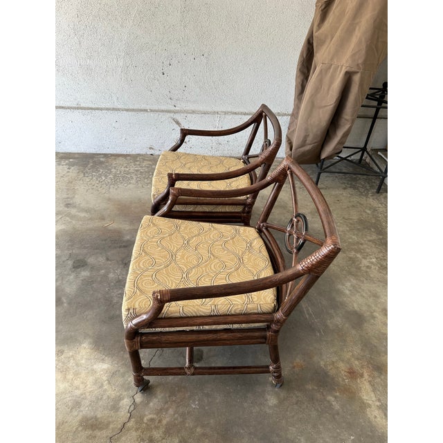 2000s Pair of McGuire Target Back Chairs For Sale - Image 11 of 11
