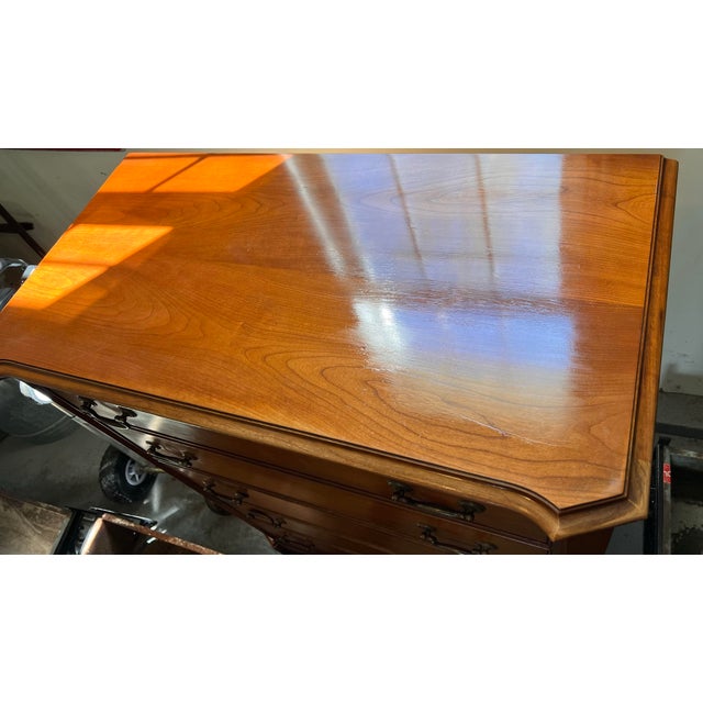 Mid 20th Century Century Furniture Cherry Hepplewhite Style 5-Drawer Tall Chest For Sale - Image 5 of 5