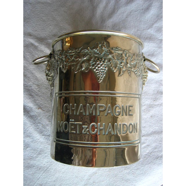 Mid 20th Century French Vintage Silver Plate Moet Et Chandon Champagne Bucket For Sale - Image 6 of 7