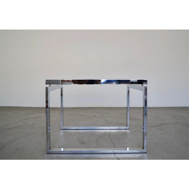 Chrome 1960s Mid-Century Modern Chrome End Table For Sale - Image 8 of 13