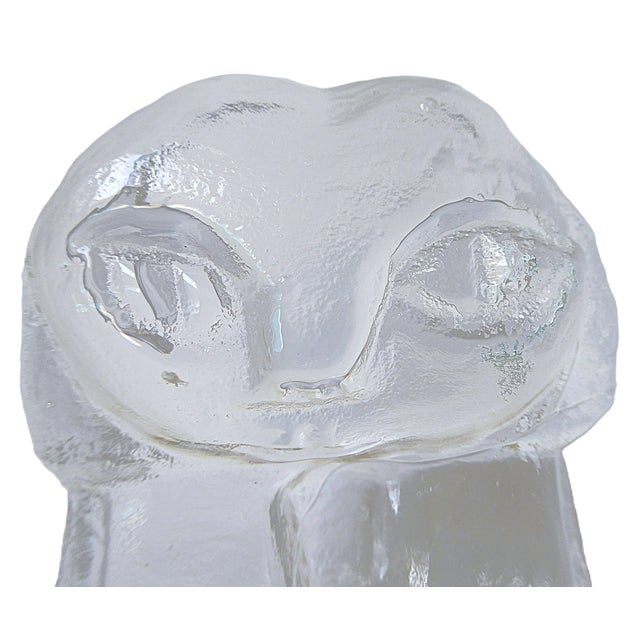 Transparent Erik Hoglund Swedish Modern Solid Glass Animal Figure, Kosta Boda Sweden 1970s For Sale - Image 8 of 11