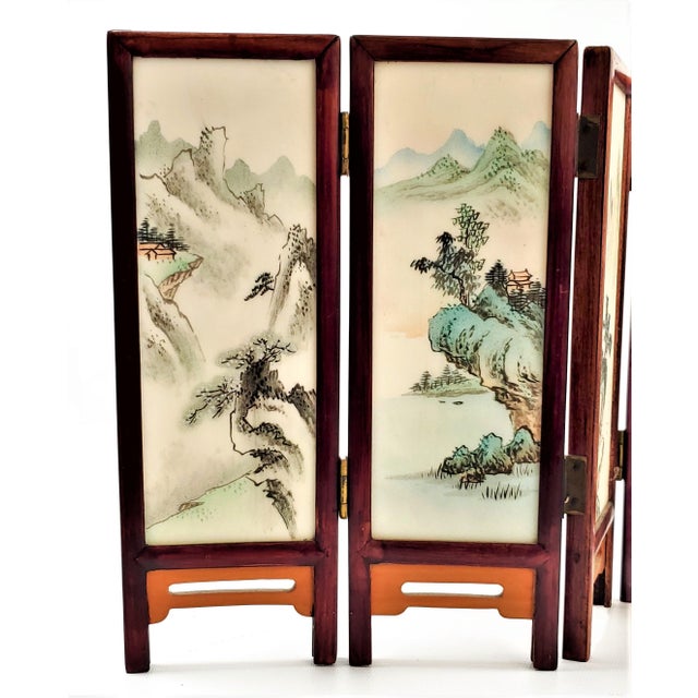 Mini Chinese Marble Folding Screen For Sale - Image 10 of 14