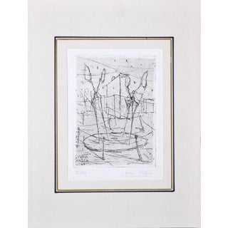 Ivan Mosca, Abstract Composition, Etching on Paper, 1949 For Sale