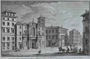 After Giuseppe Vasi, S.Maria in Monticelli Church, Etching, 18th Century