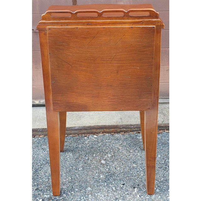 Brown Mid 20th Century French Louis XVI Style Mahogany Galleried Side Cabinet For Sale - Image 8 of 8