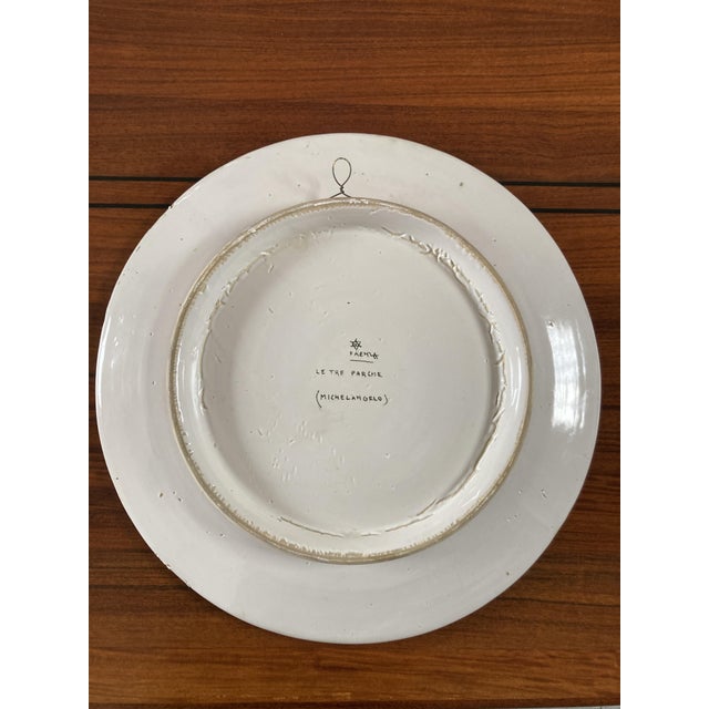 Earthenware Ceramic Plate by Achille Farina For Sale - Image 9 of 10
