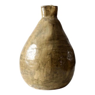 Vintage Large Free Form Studio Pottery Vase For Sale