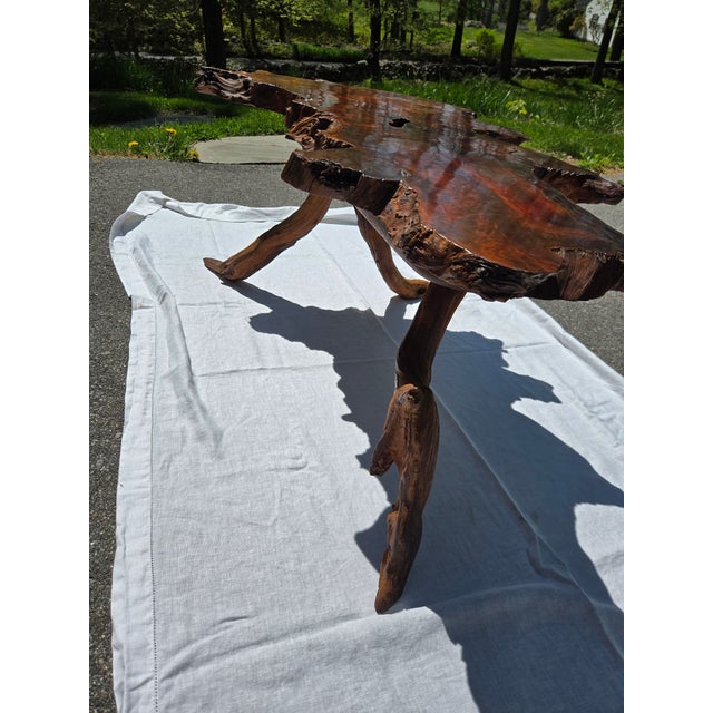 Vintage Live Edge Coffee Table or Bench For Sale In New York - Image 6 of 10