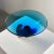 Blue Decorative Bowl attributed to Fontana Arte, 1960s For Sale - Image 8 of 10