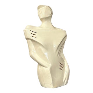 Vintage “Rachel” Reproduction in the Style of Lindsey B, 1980’s Postmodern/Art Deco Revival 23.5" Tall For Sale