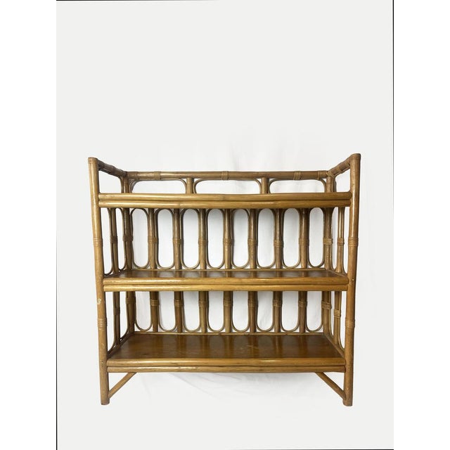 Vintage Bamboo Wicker Display Shelves, 1970 For Sale - Image 13 of 13