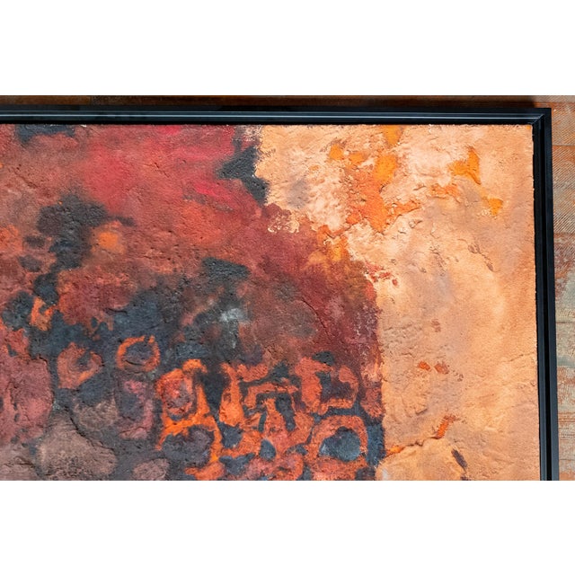 Mid-Century Modern 1960's Mid-Century Modern Abstract Oil and Sand Painting by George Vander Sluis For Sale - Image 3 of 15