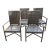 Set of 4 McGuire Woven Resin Outdoor Tall Back Dining Chair For Sale