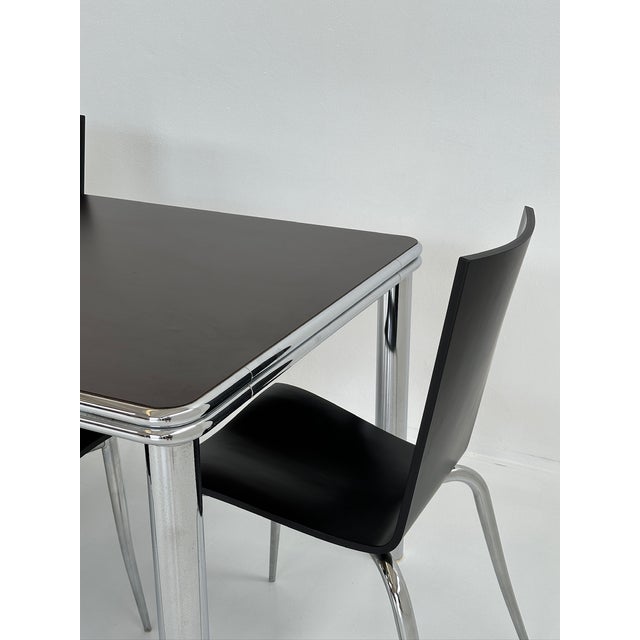Mid-Century Modern Scandinavian Chromed Metal Table, 1970s For Sale - Image 3 of 14