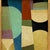 Mid-Century Modern Contemporary Abstract Oil Painting in Vintage Blue Painted Frame For Sale - Image 3 of 6