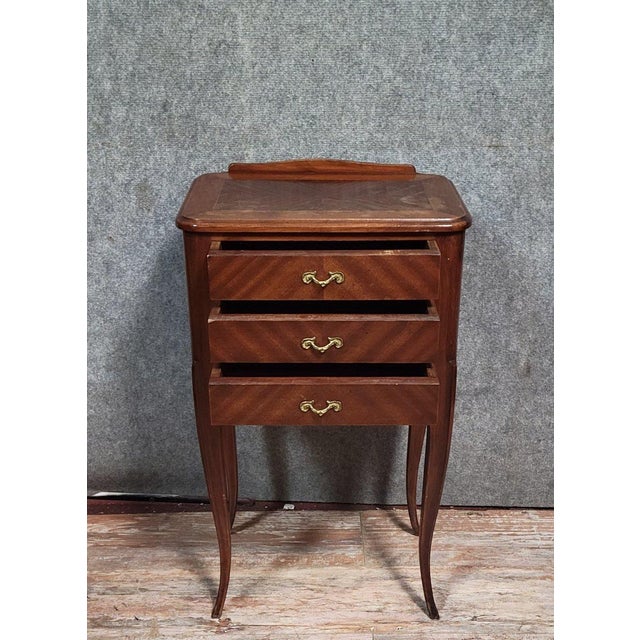 Louis XV Style Mahogany Bedside Table For Sale - Image 6 of 8