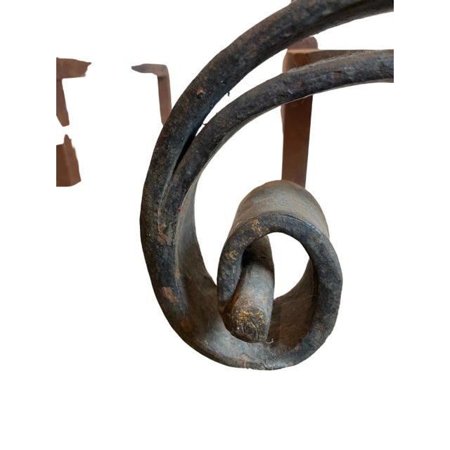 Late 20th Century Grand Andirons, With Gold Leaf Details For Sale - Image 10 of 12