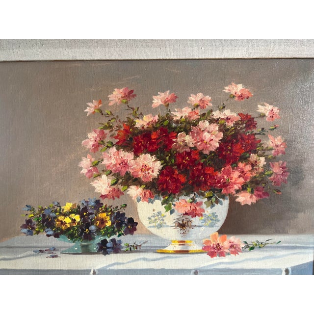 Still Life Oil Painting by Kiest Vukovic – Floral Arrangement With Chinoiserie Urn For Sale In Atlanta - Image 6 of 9