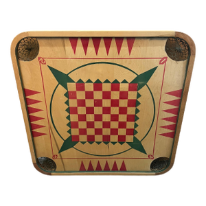 1960s Carrom Game Board by Merdel Game Manufacturing Co Mid Century Wall Decor