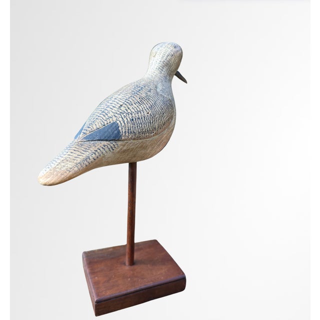 Signed Mark S. McNair Black-Bellied Plover Shorebird Carving For Sale - Image 6 of 9