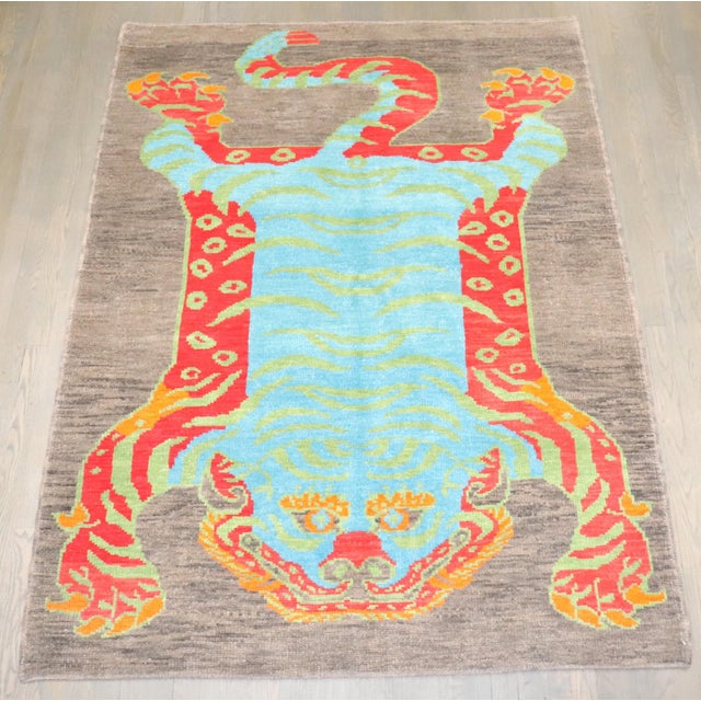 Textile Contemporary Flayed Turkish Tiger Rug - 5'1" x 6'8" For Sale - Image 7 of 7